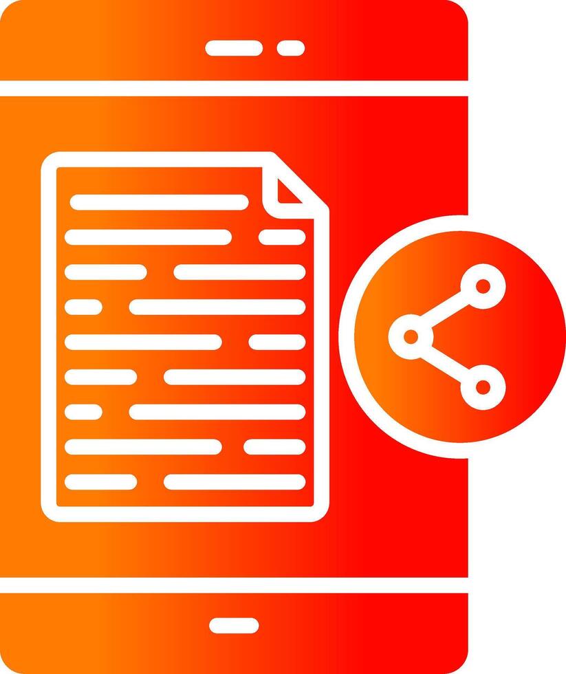 Sharing Content Glyph Gradient Icon vector