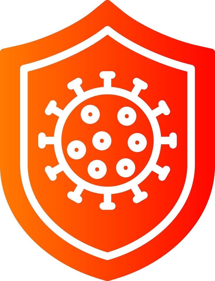 Shield Glyph Gradient Icon vector
