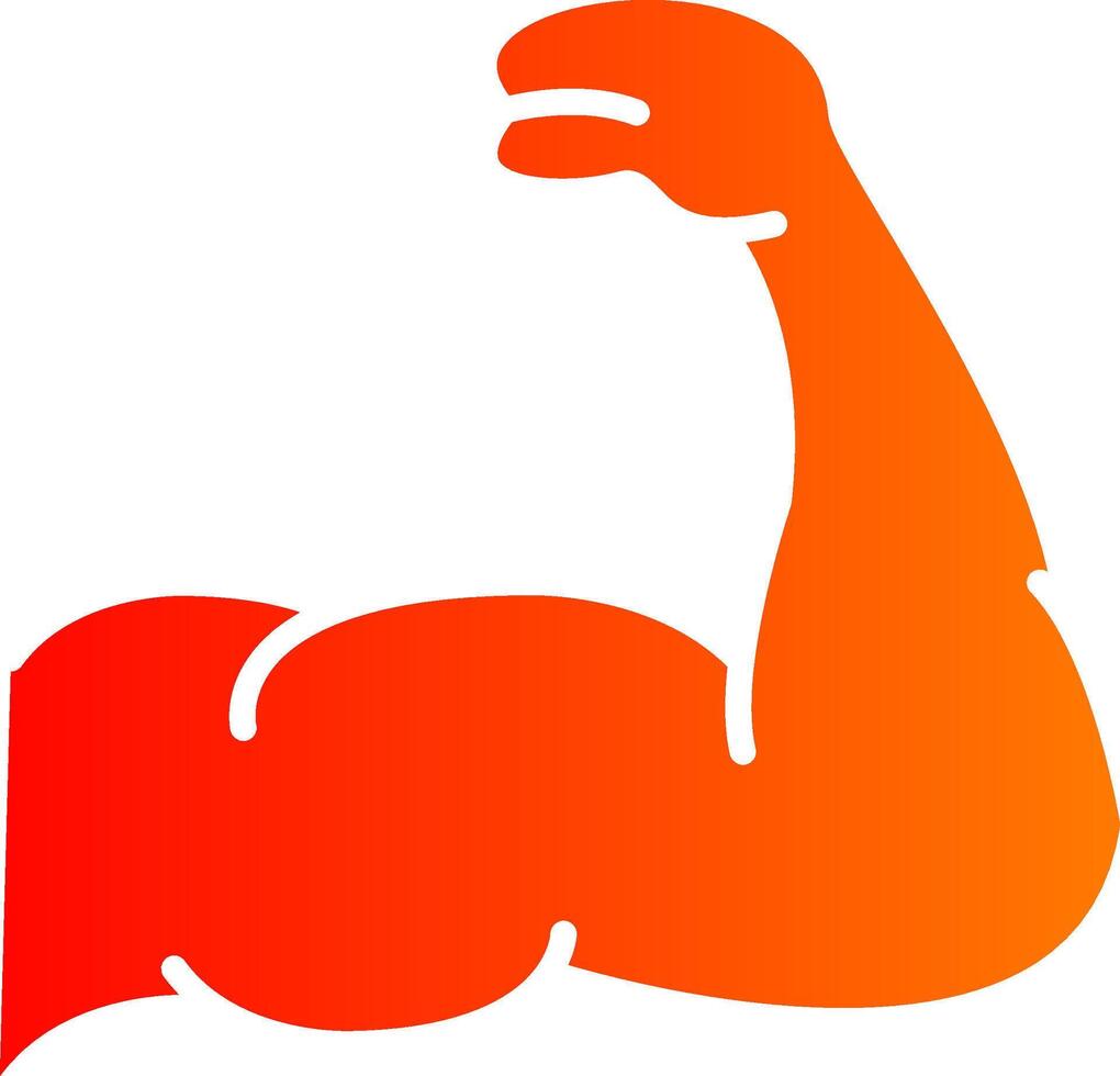 Strong Glyph Gradient Icon vector
