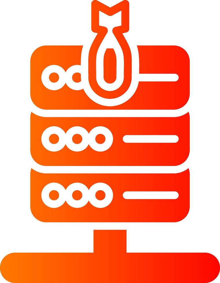 Server Glyph Gradient Icon vector