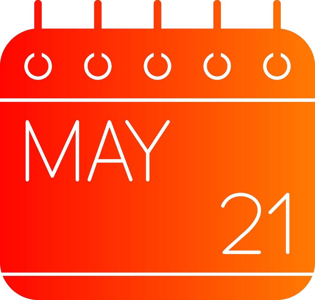 May Glyph Gradient Icon vector