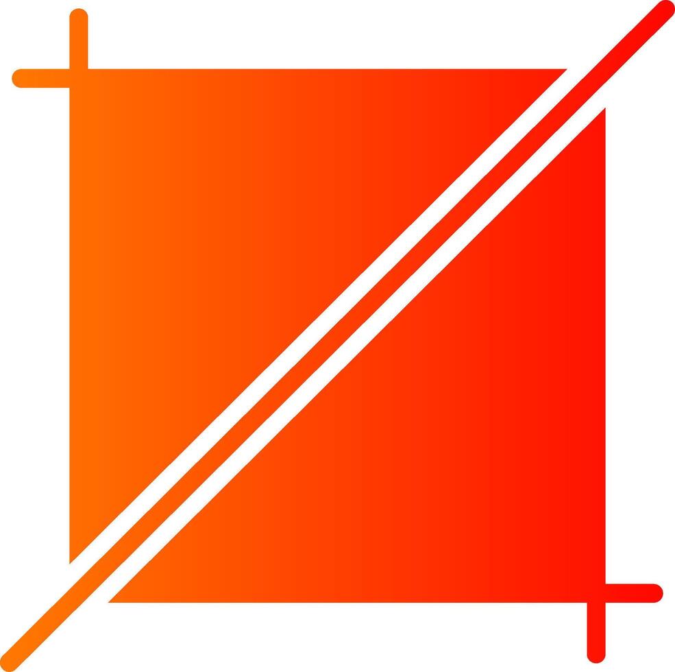 Crop Glyph Gradient Icon vector