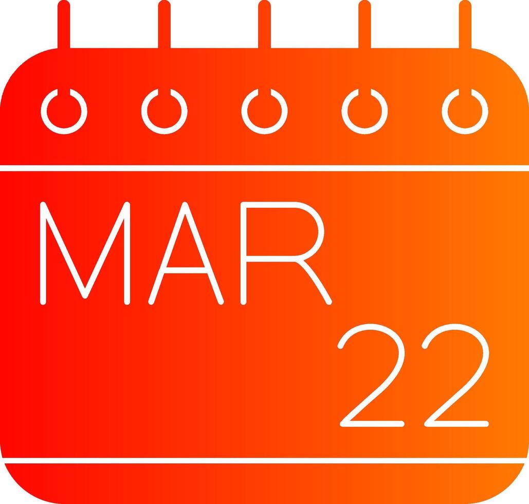 March Glyph Gradient Icon vector
