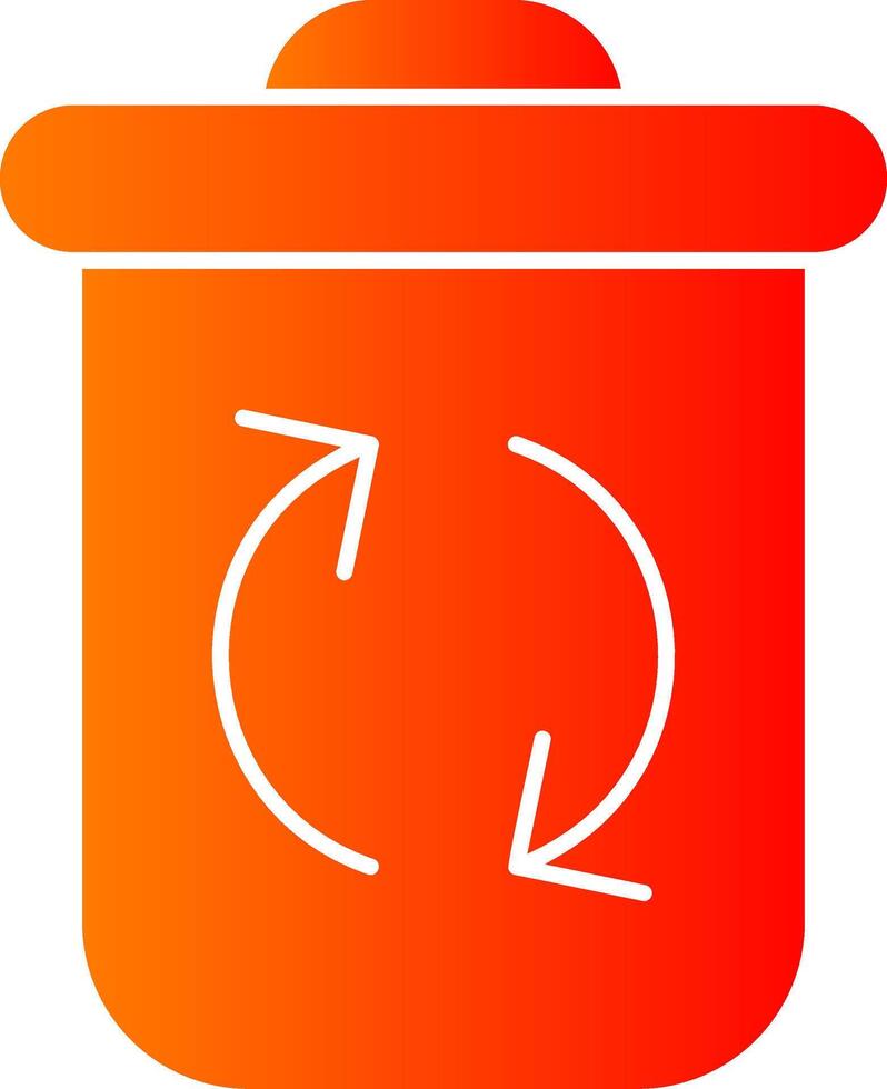 Recycle Glyph Gradient Icon vector