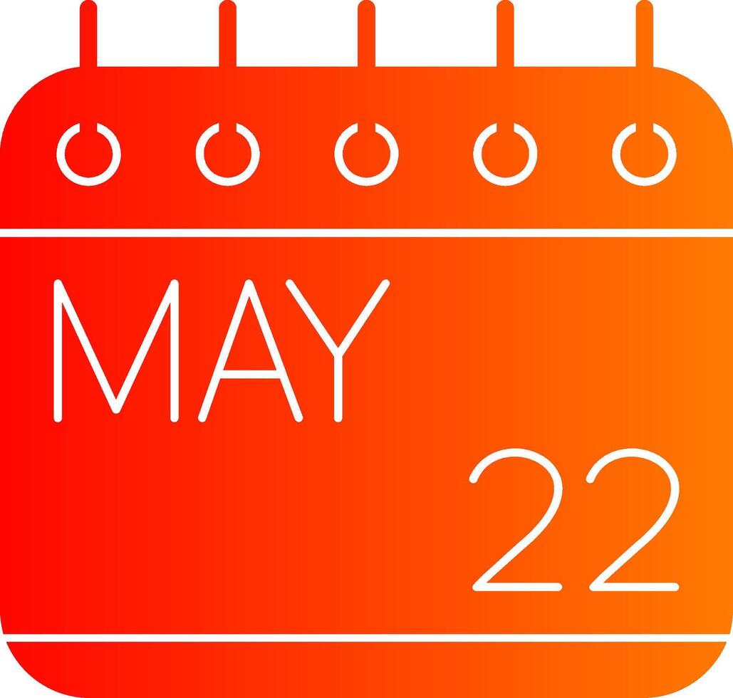 May Glyph Gradient Icon vector