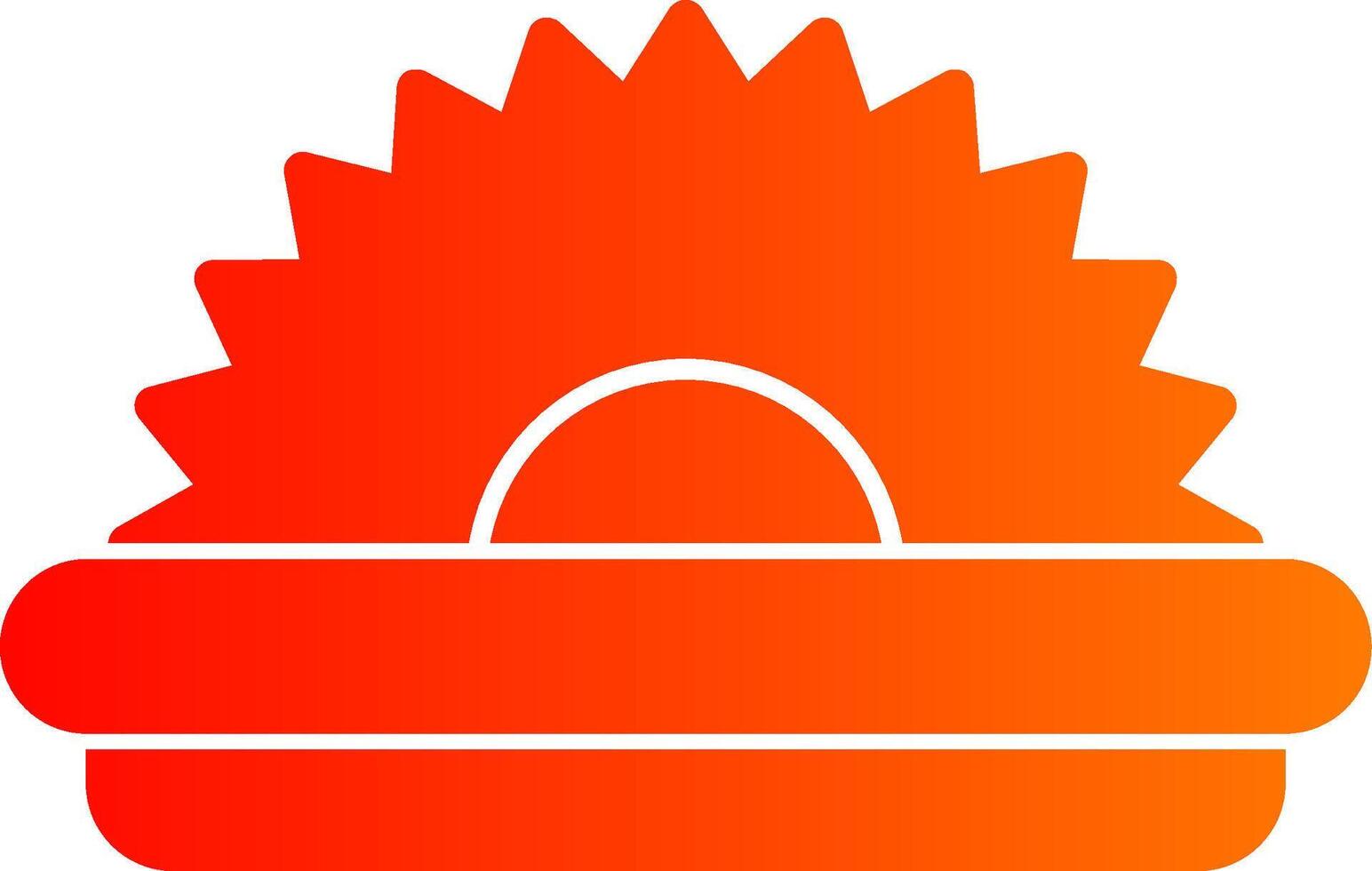 Saw Glyph Gradient Icon vector