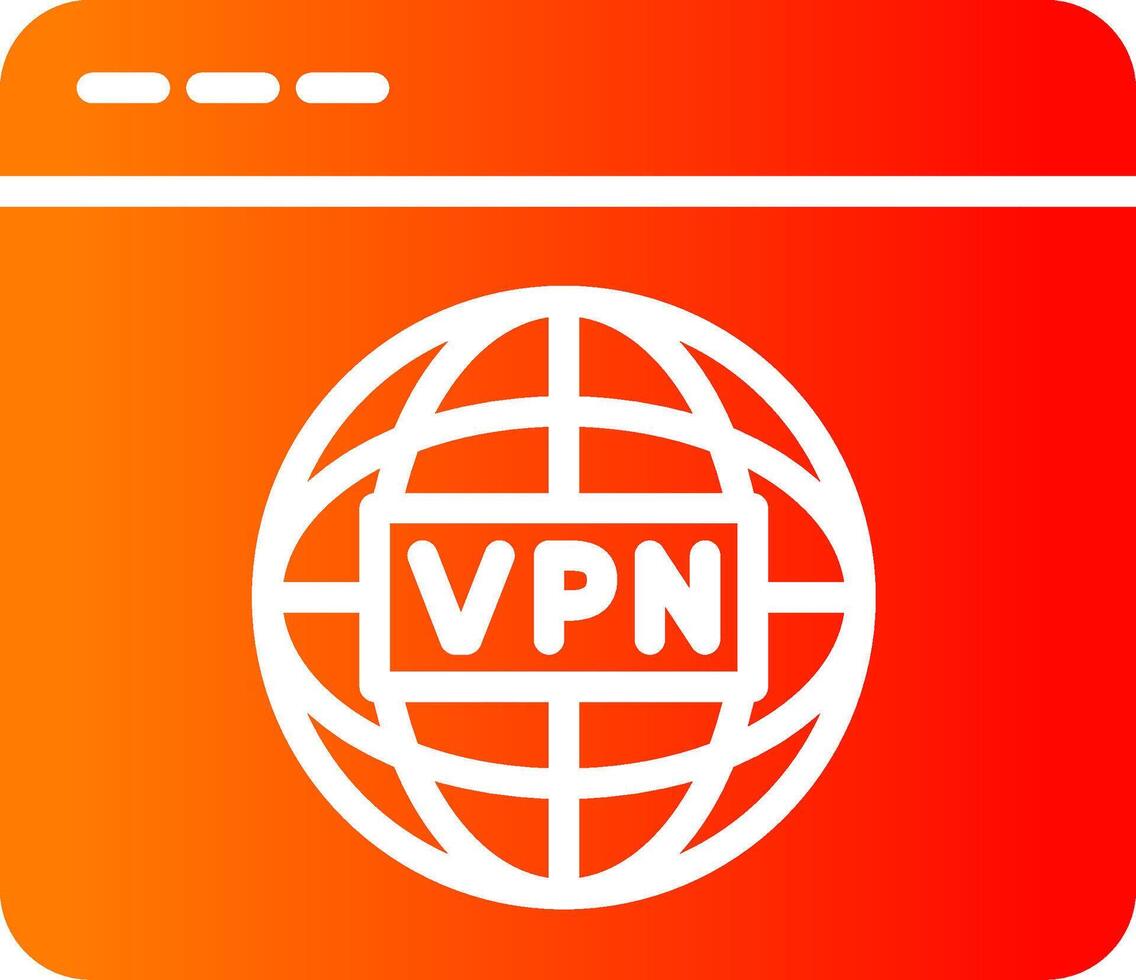 VPN Glyph Gradient Icon vector