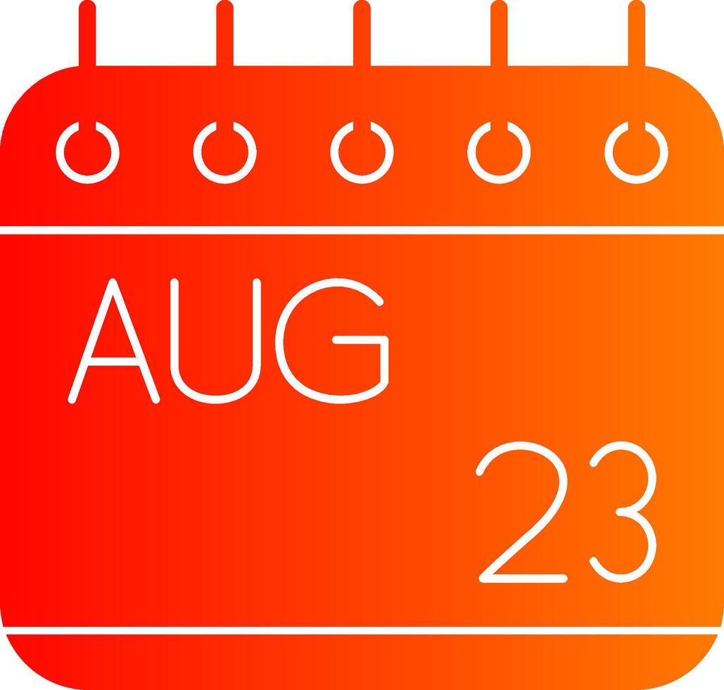 August Glyph Gradient Icon vector
