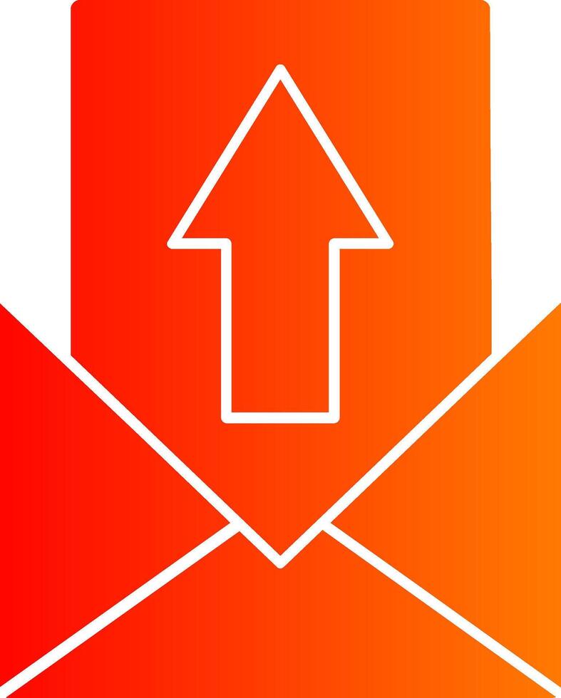 Mail Glyph Gradient Icon vector