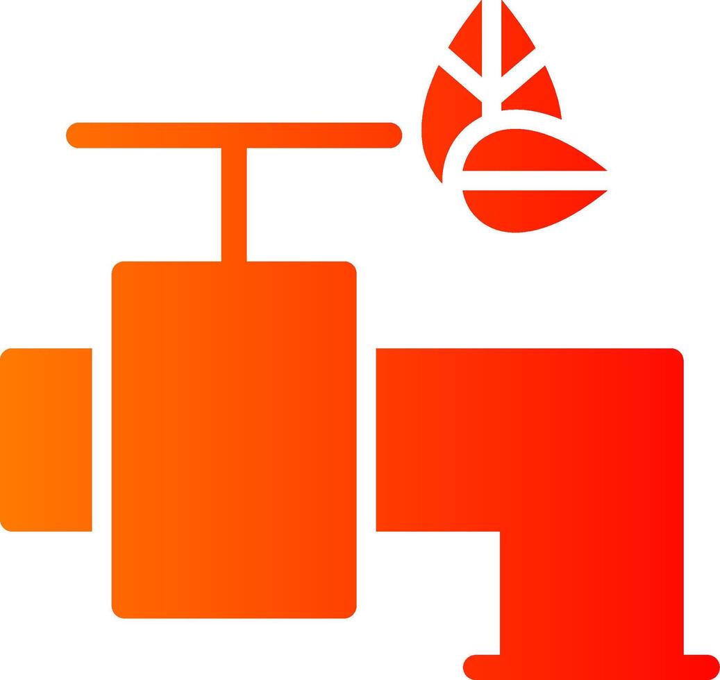 Save Water Glyph Gradient Icon vector