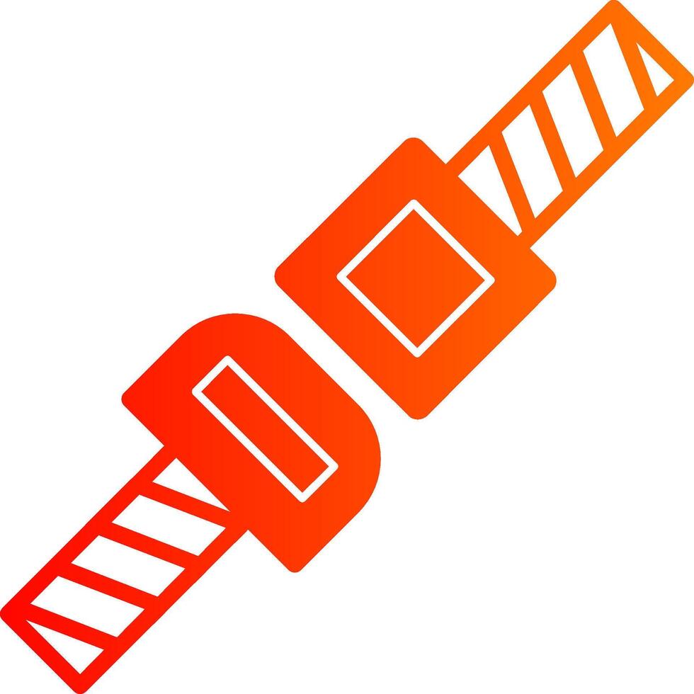 Seat Belt Glyph Gradient Icon vector