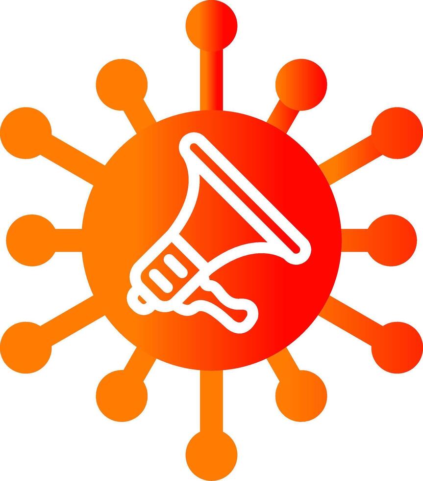 Viral Glyph Gradient Icon vector