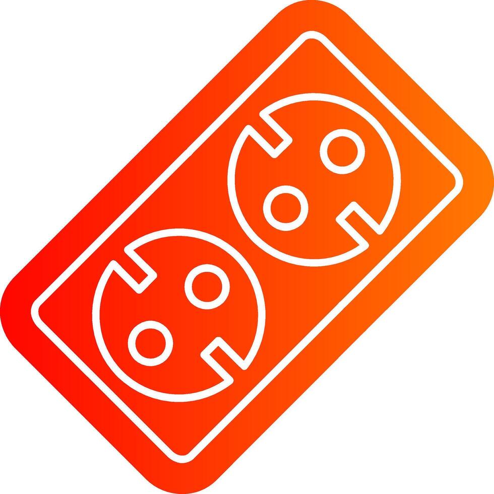 Socket Glyph Gradient Icon vector