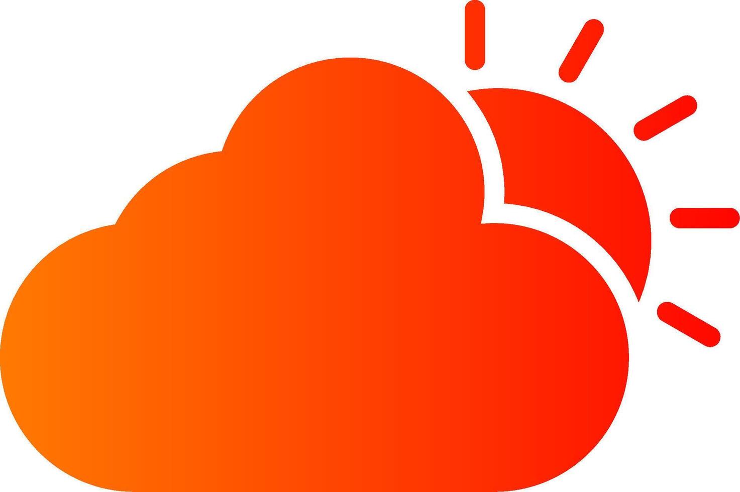 Weather Glyph Gradient Icon vector