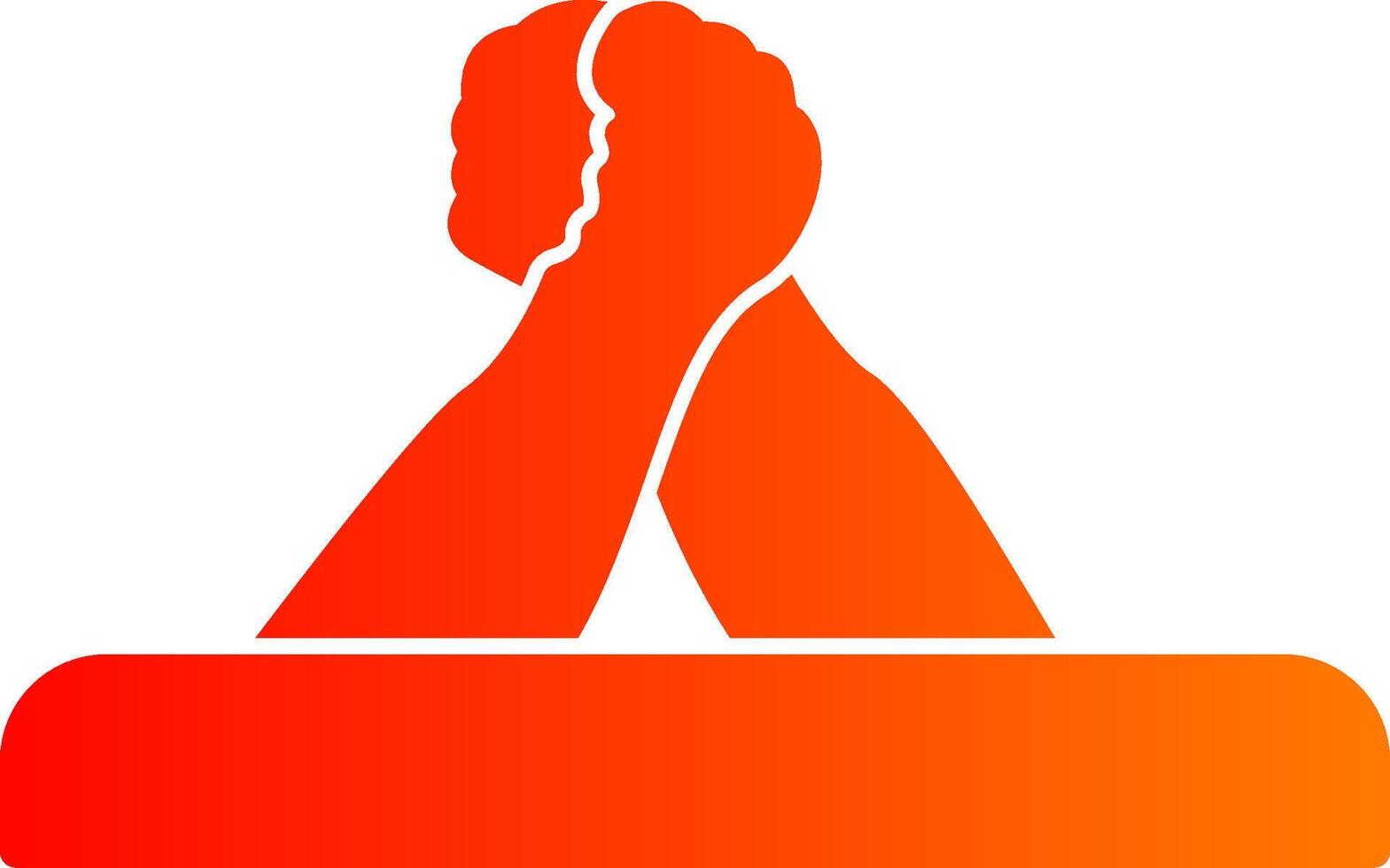 Arm Wrestling Glyph Gradient Icon vector