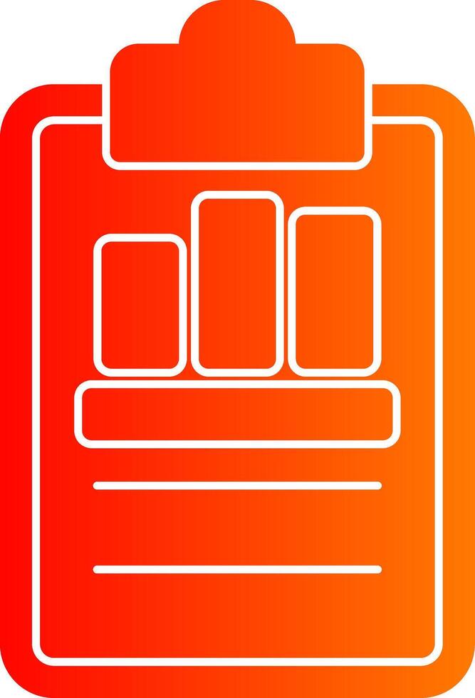 Clipboard Glyph Gradient Icon vector