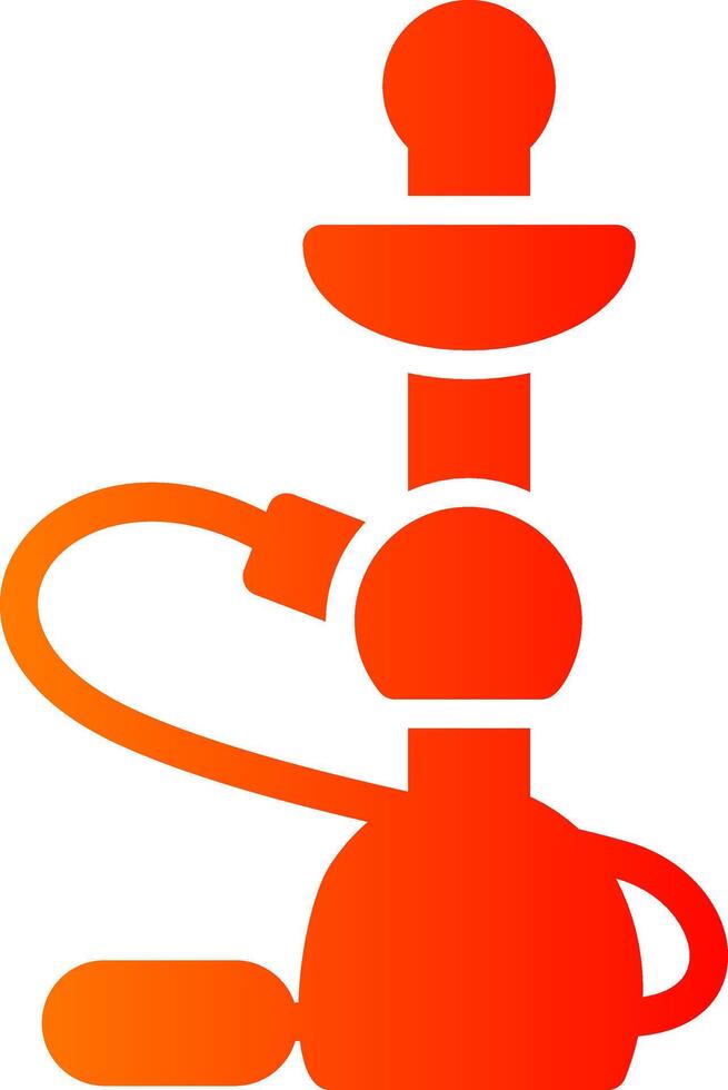 Hookah Glyph Gradient Icon vector