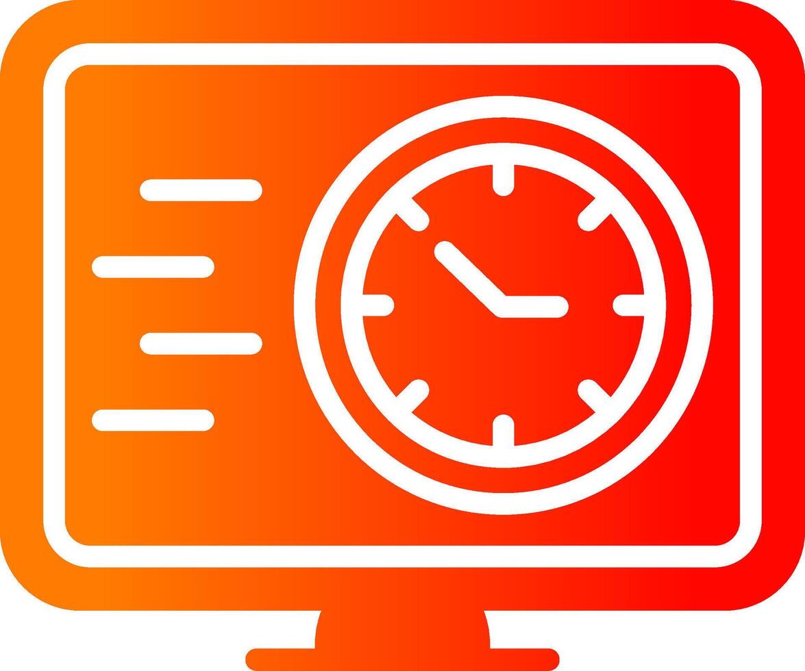 Fast Time Glyph Gradient Icon vector