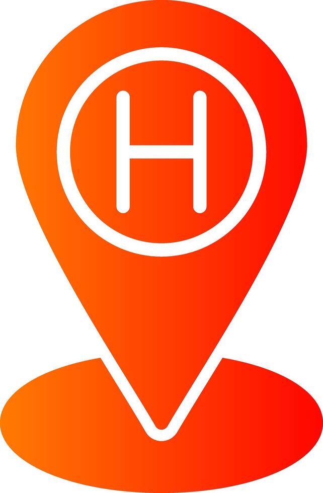 Location Glyph Gradient Icon vector