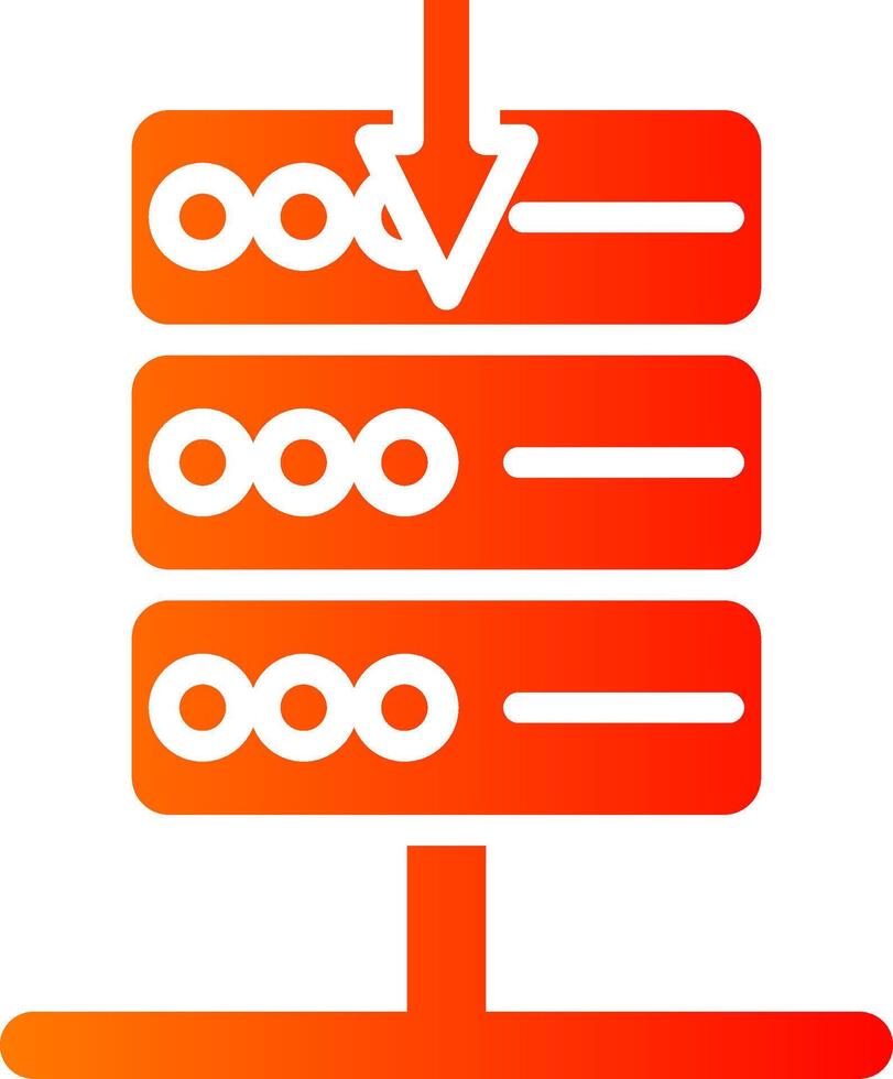 Server Down Glyph Gradient Icon vector