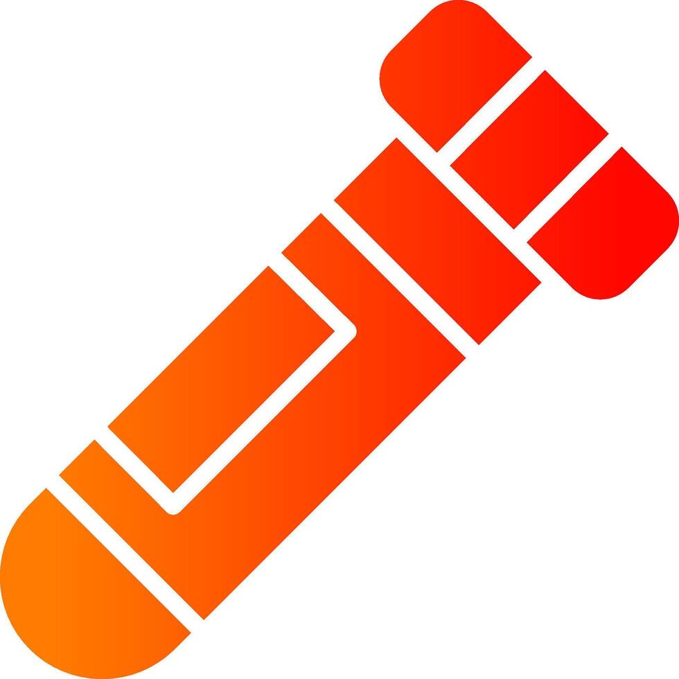 Test Tube Glyph Gradient Icon vector