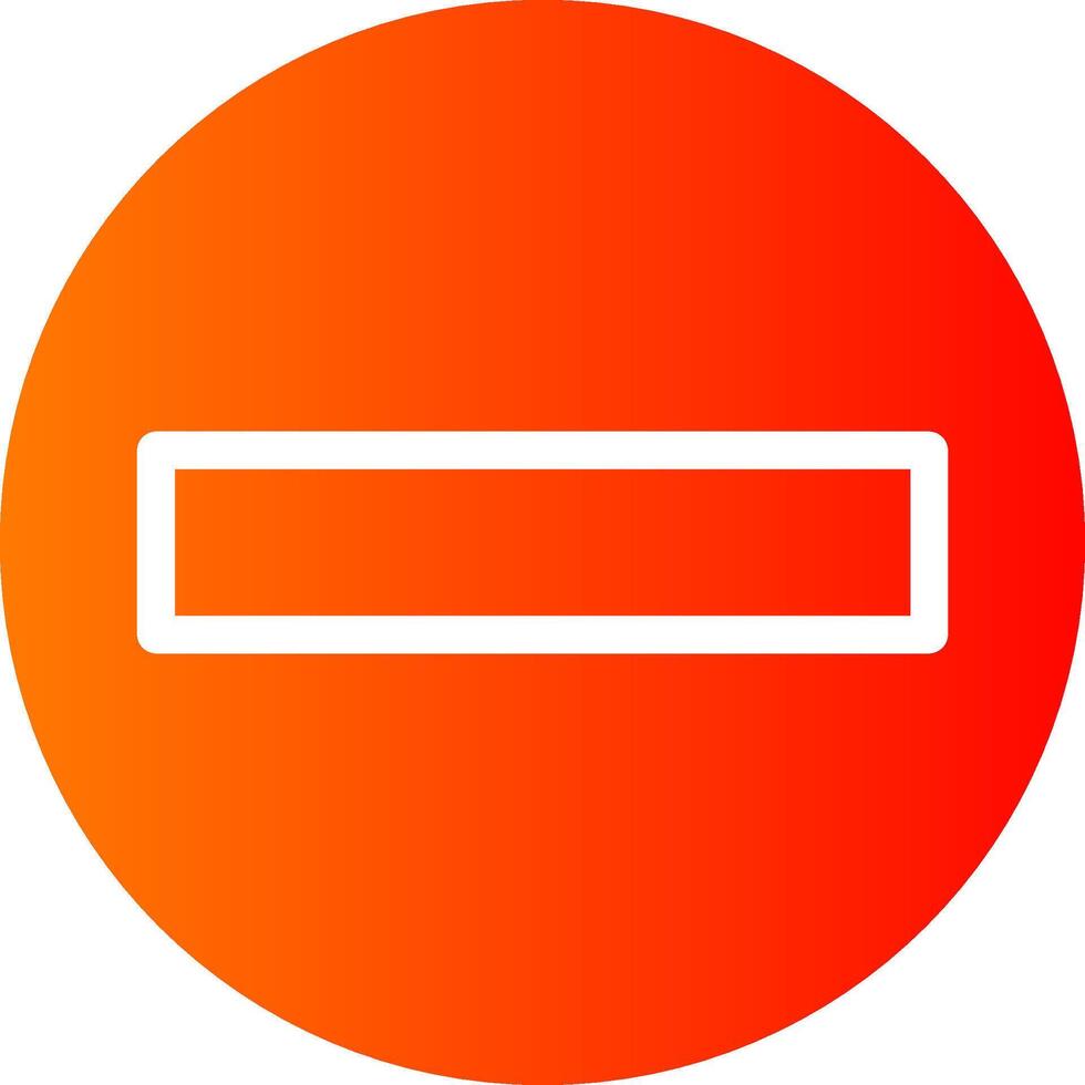 Minus Glyph Gradient Icon vector