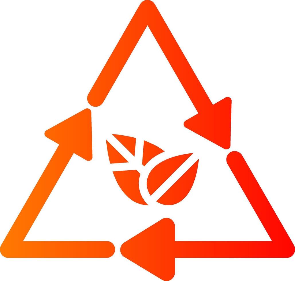 Recycle Glyph Gradient Icon vector