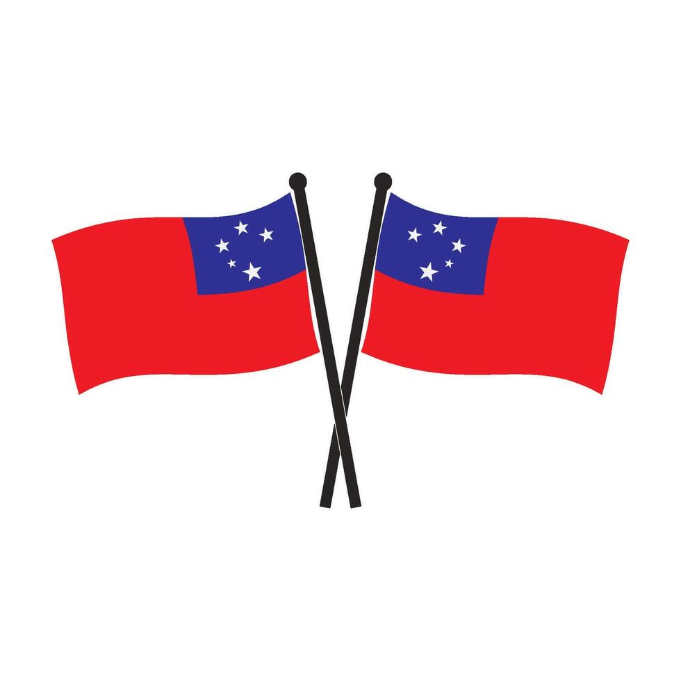 Samoa flag icon vector
