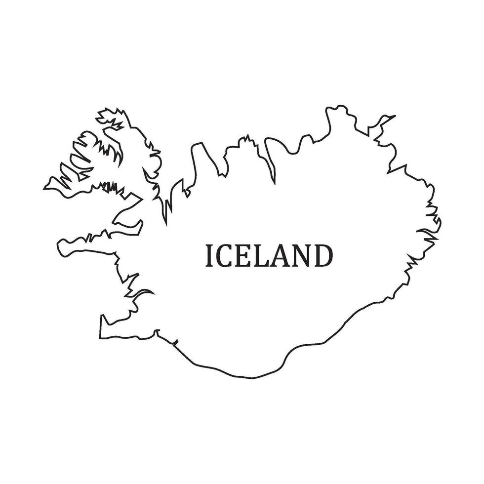 Iceland region map vector