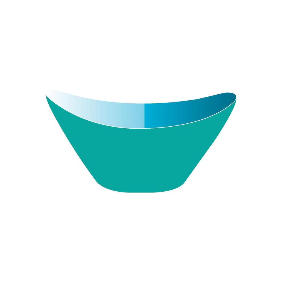 oval bowl design vector