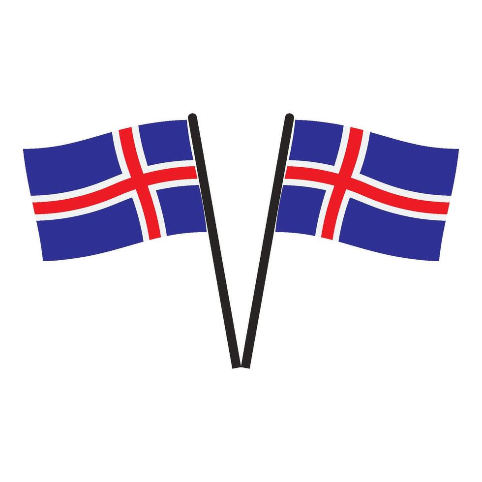 Iceland country flag vector