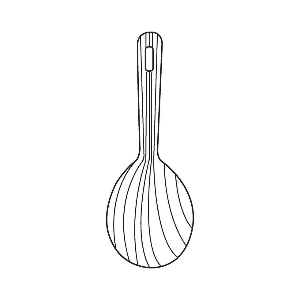 rice spoon icon vector