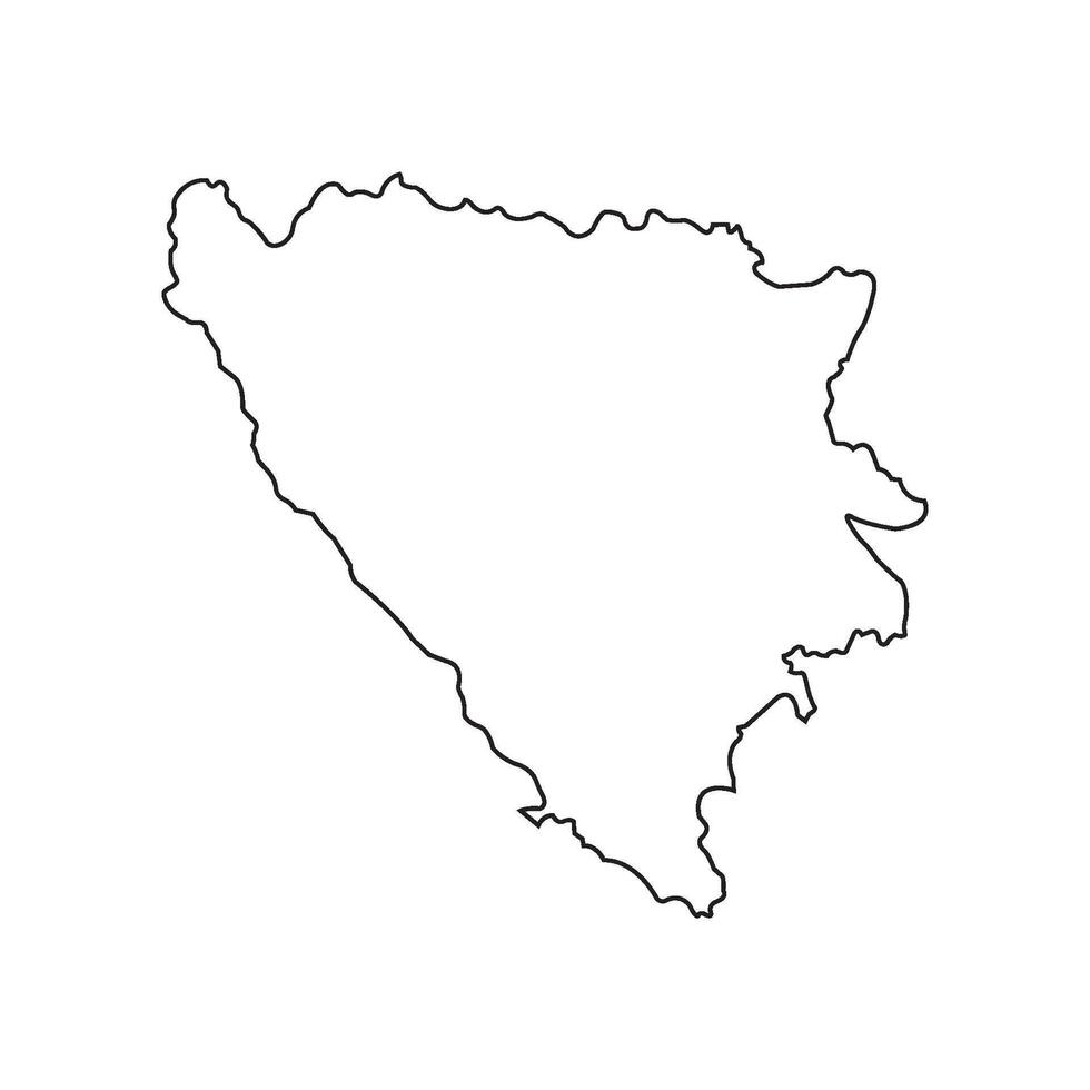 Map of bosnia and herzegovina region vector