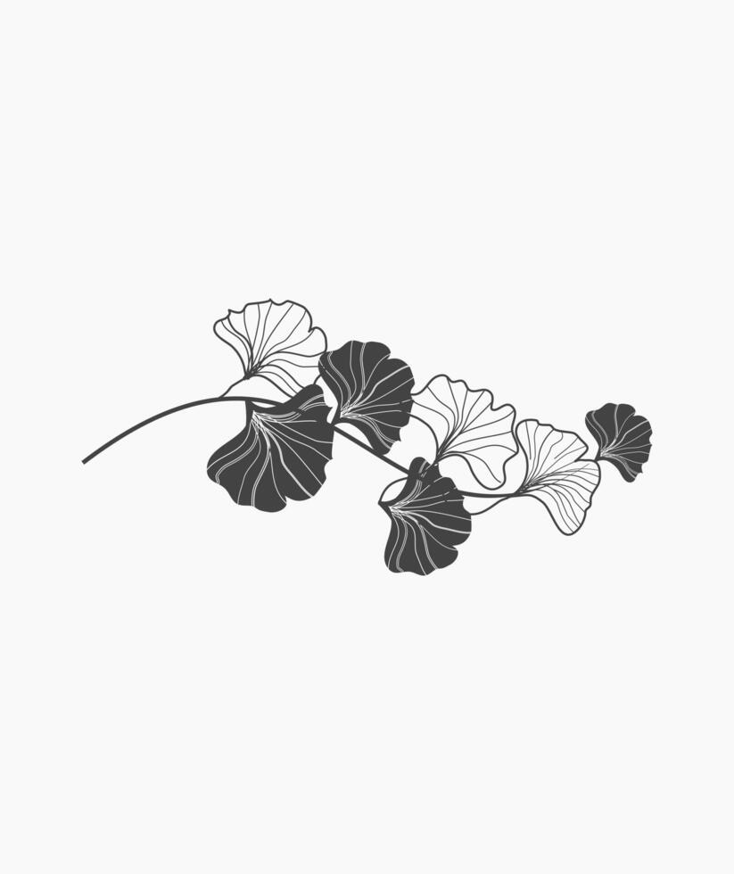 Art Illustration of Ginko Floral vector