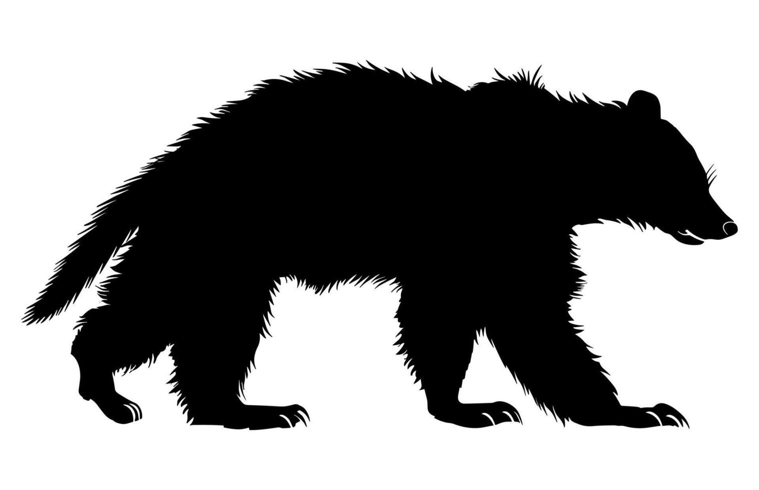 Wolverine Black Silhouette vector
