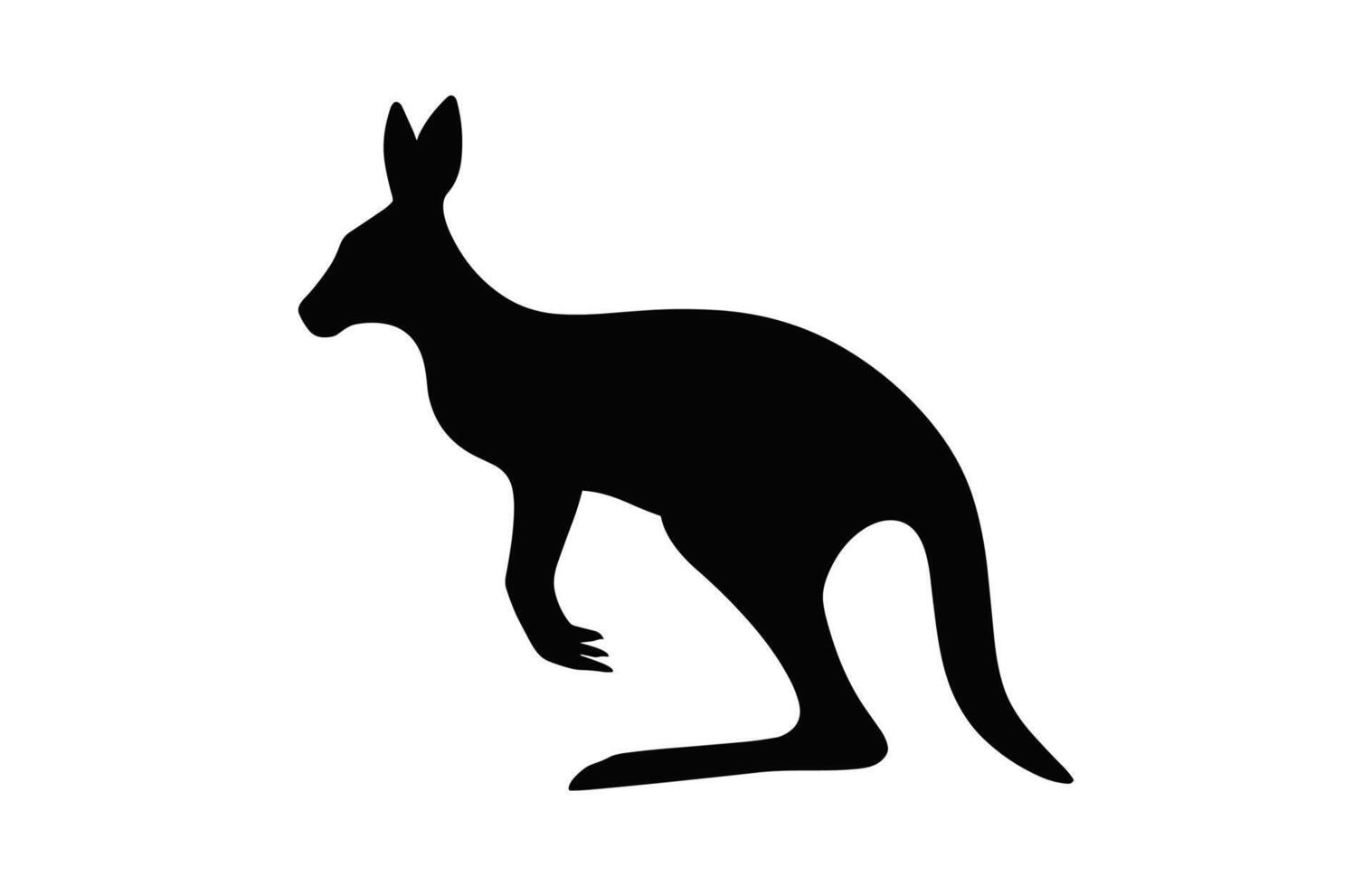 Kangaroo Silhouette isolated on a white background vector