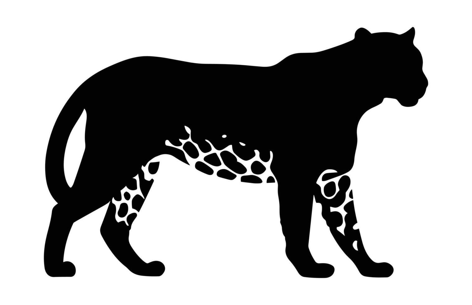 Leopard Predator Black Silhouette vector