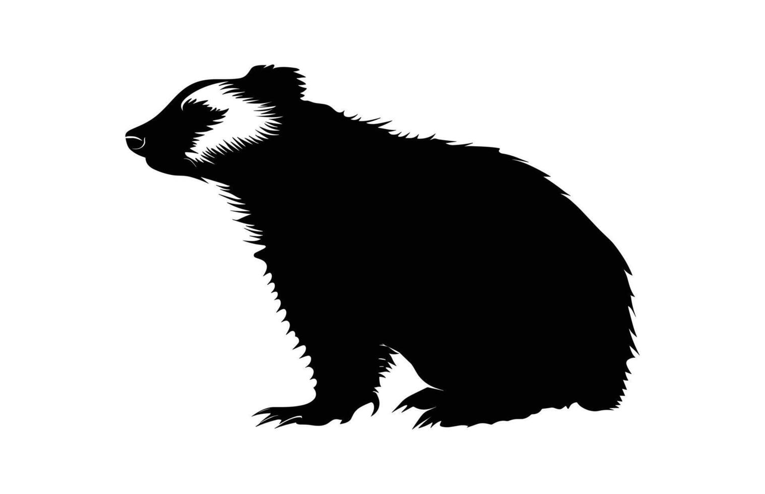Honey Badger Silhouette vector