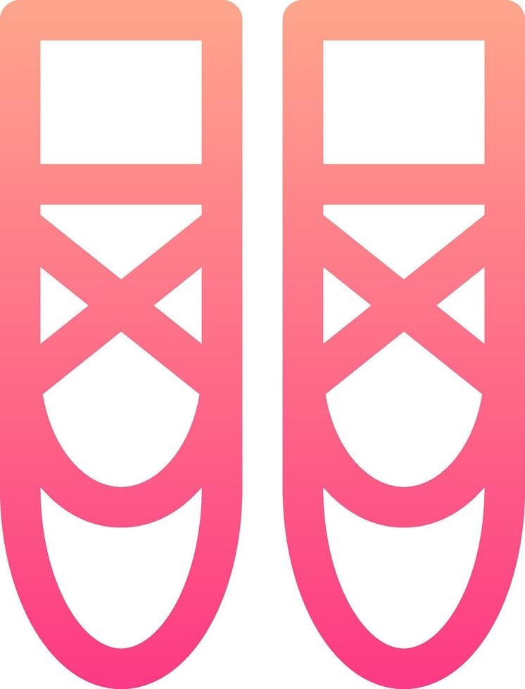 Two pink shoes with a bow on the side vector
