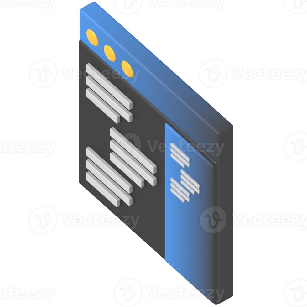 Web coding programmer isometric style png