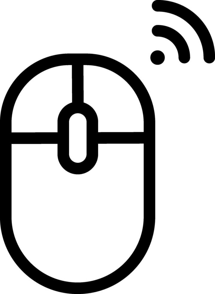 A black and white image of a computer mouse vector
