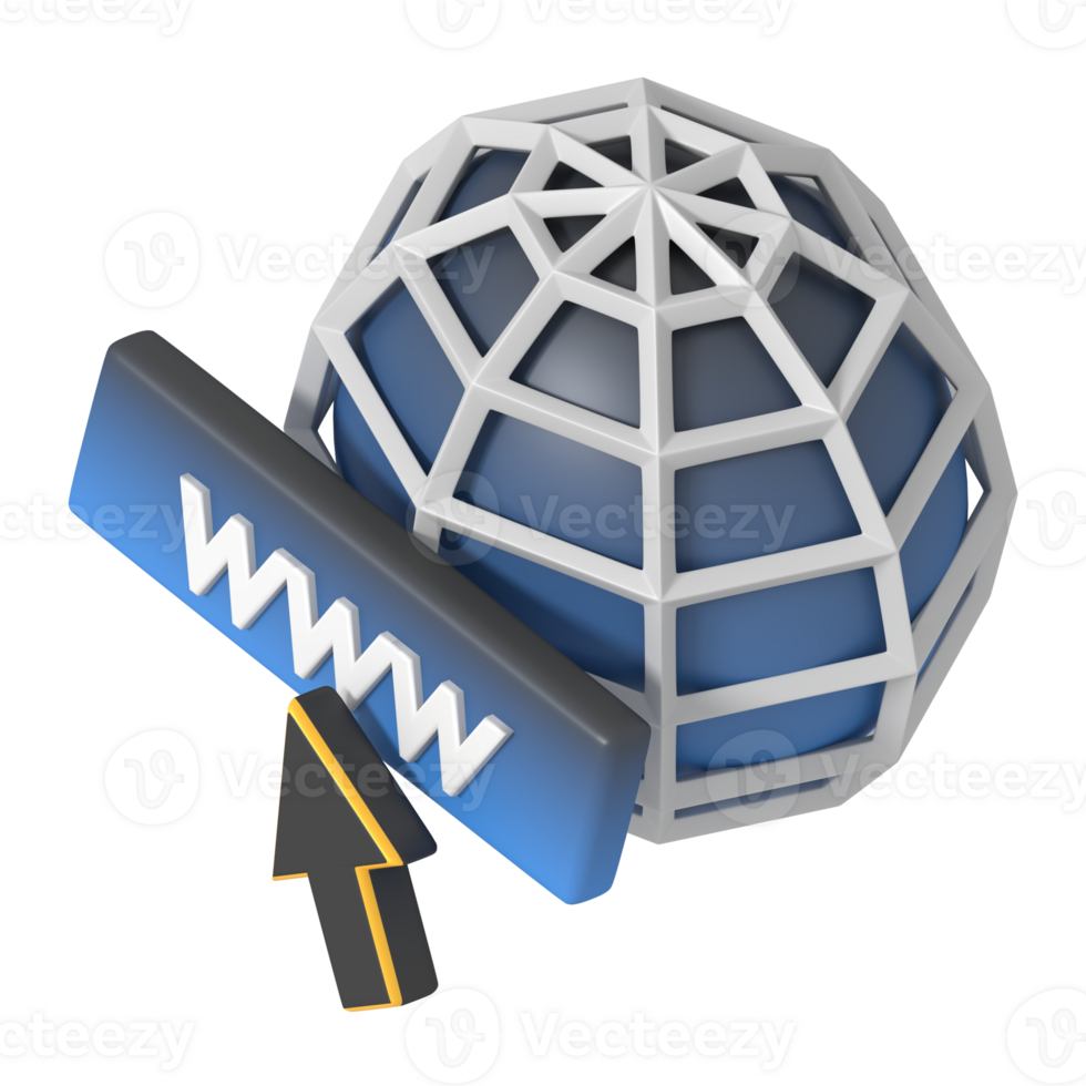 Domain browser internet isometric style png