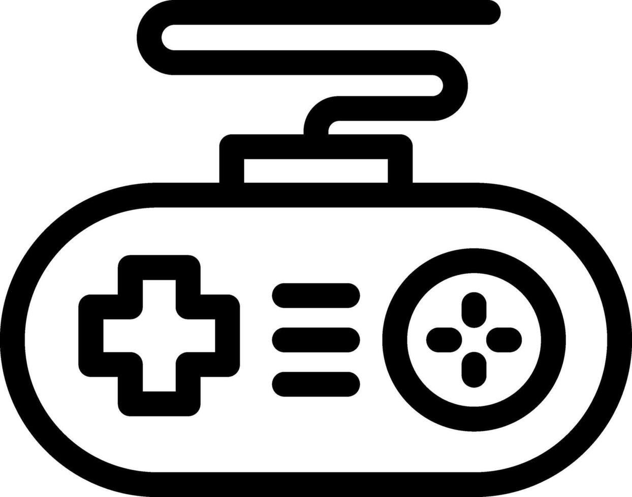 A black and white image of a game controller vector