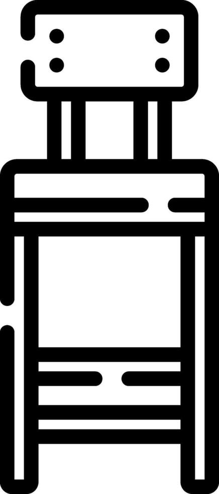 A black and white drawing of a bench vector