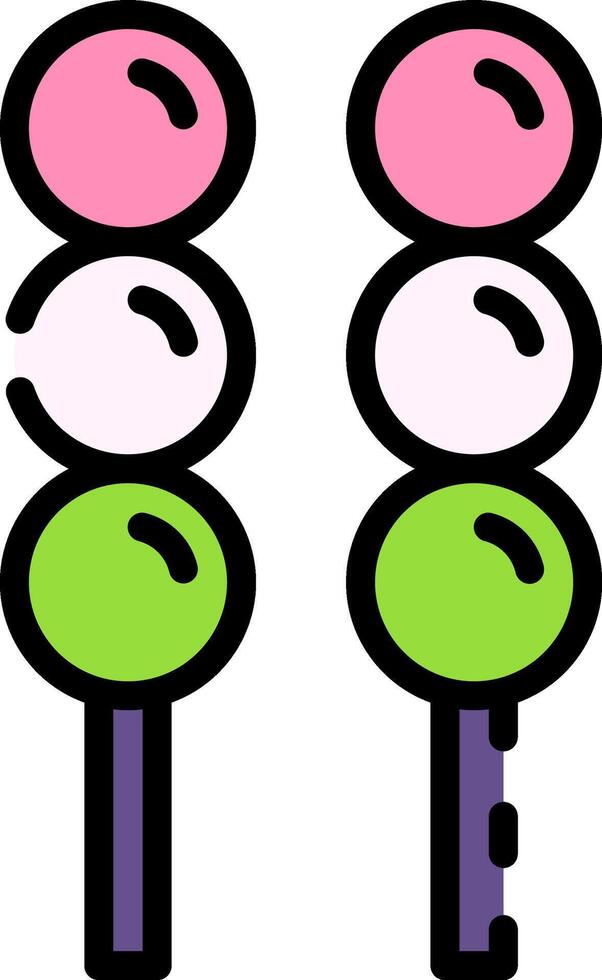 Two lollipops with different colors on them vector