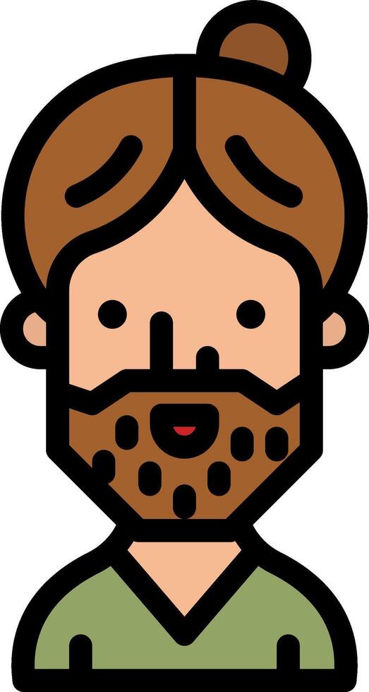 A man with a beard and a mustache vector