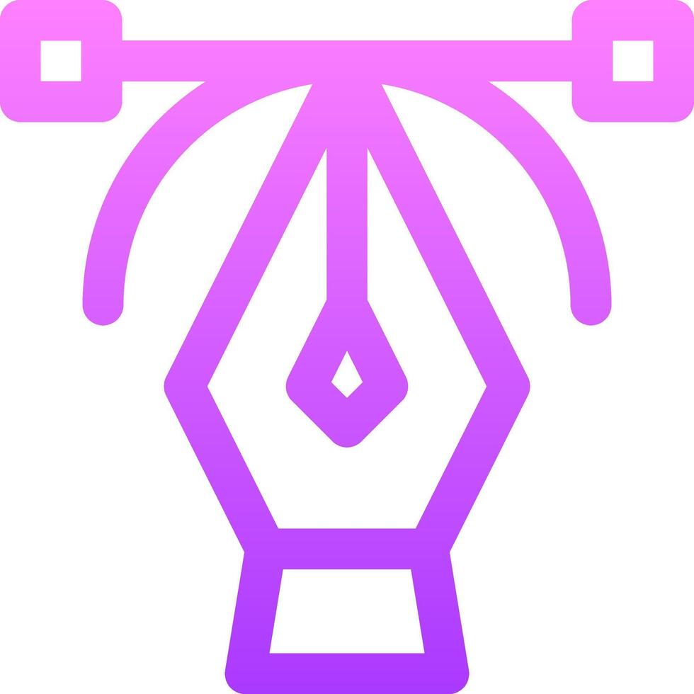 A purple and pink icon of a pen vector