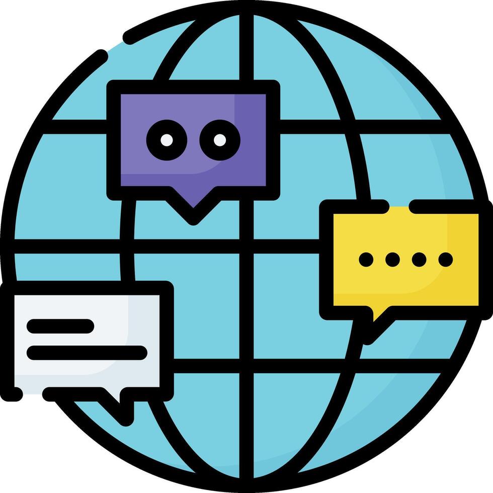 Global communication icon vector