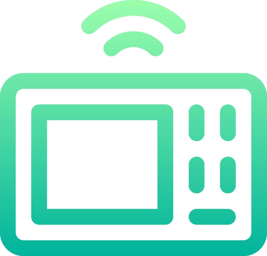 A microwave with wifi icon on it vector
