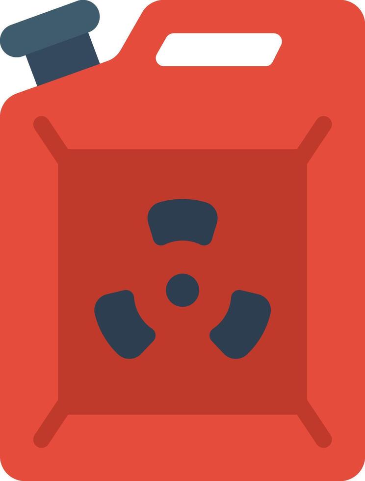 A gas can with a radioactive symbol on it vector
